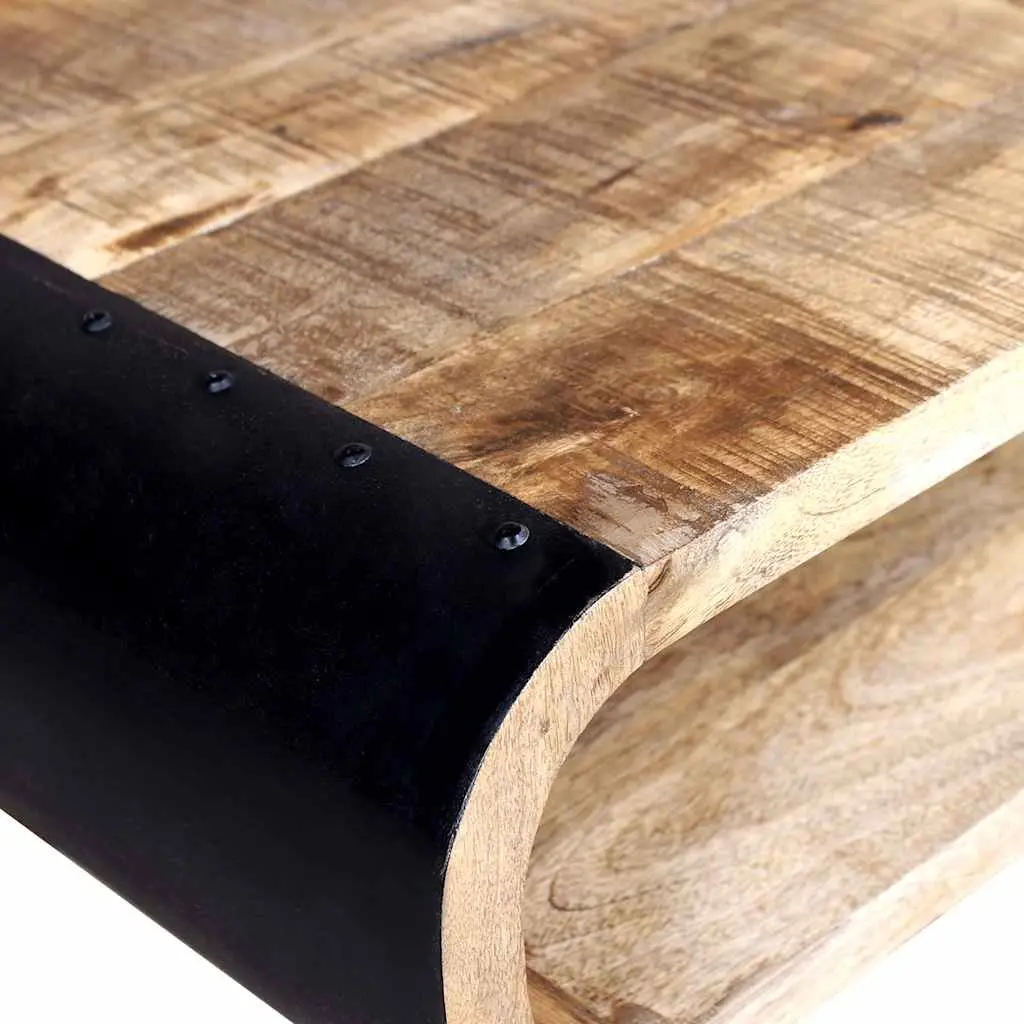 Coffee Table Industrial Vintage Style 90 x 55 x 39 cm Rough Mango Wood