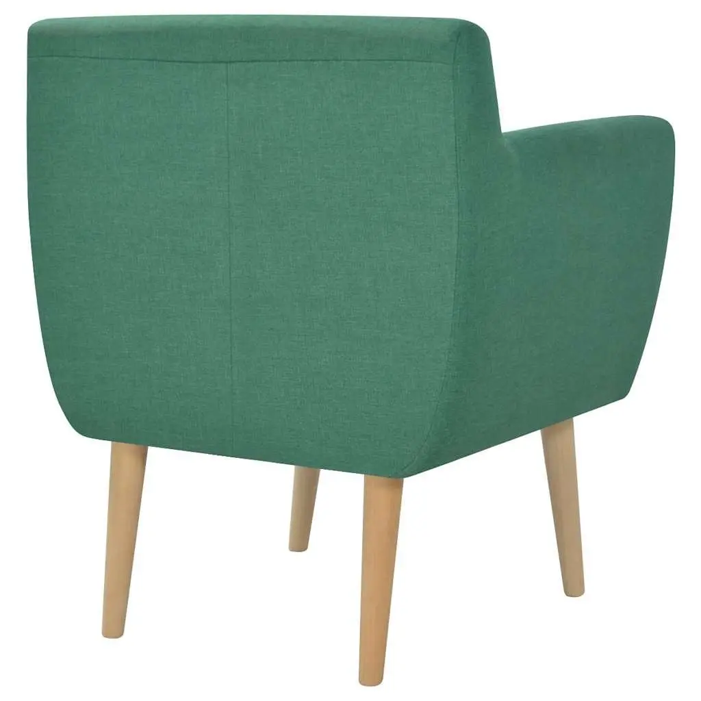 Green Upholstered Armchair for Living Room