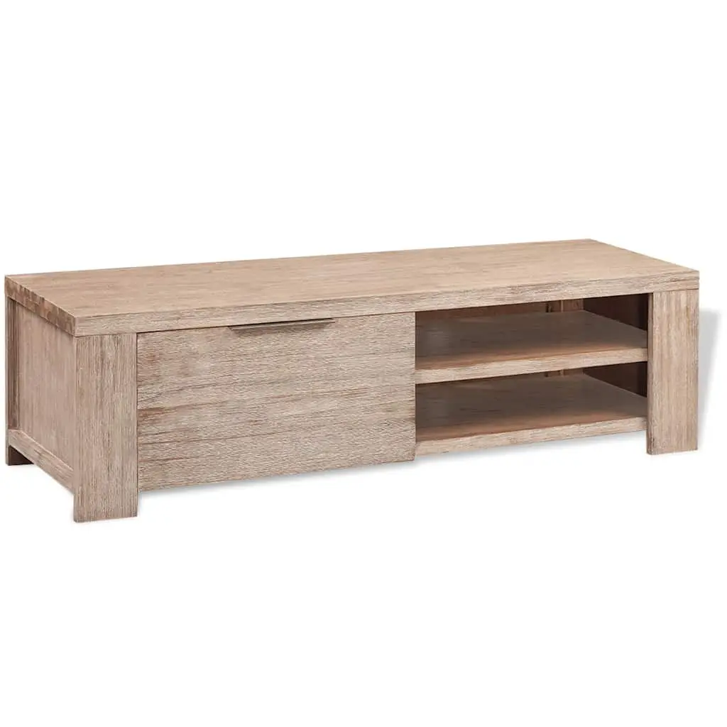 TV Cabinet Rustic Brushed 140 x 38 x 40 cm Solid Acacia Wood