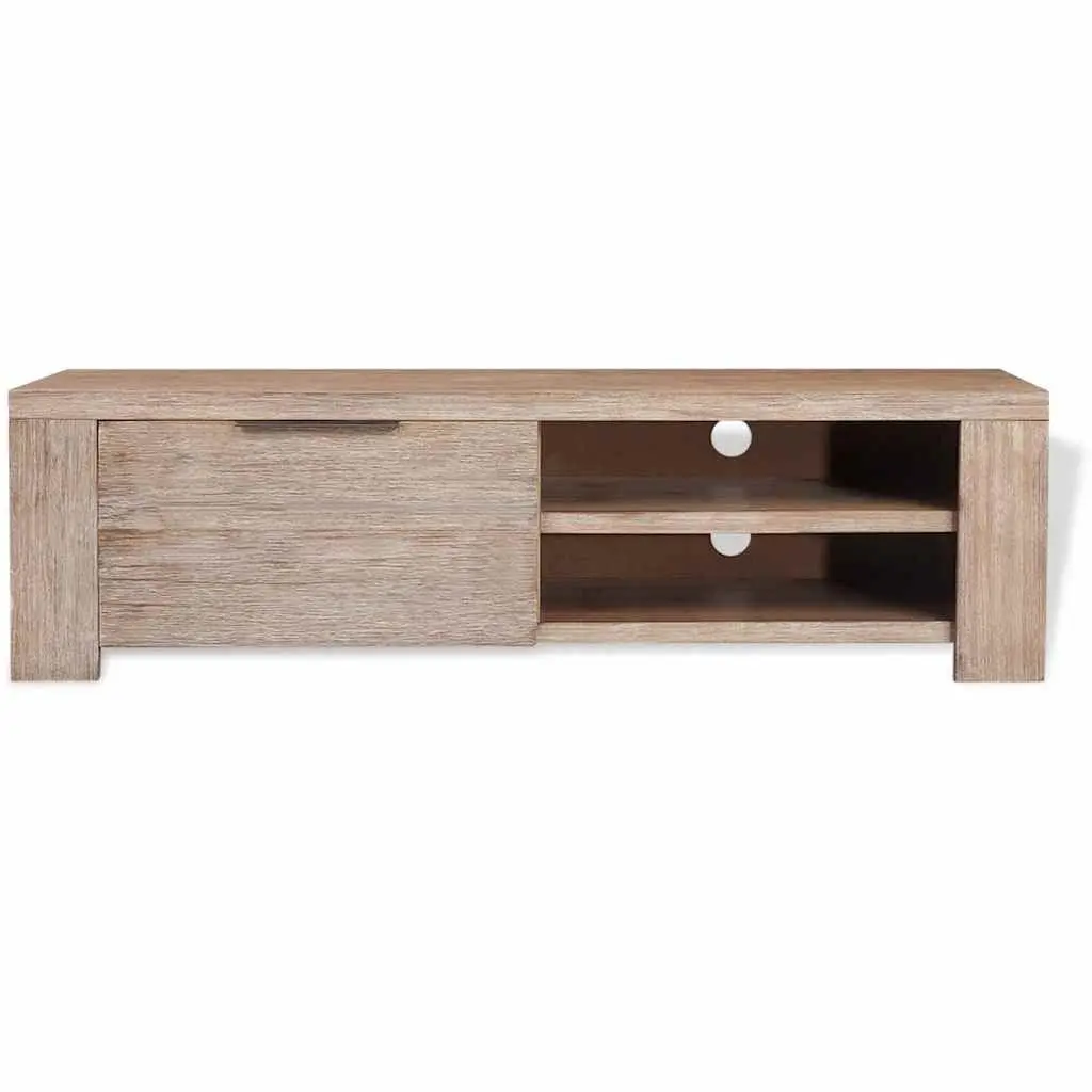 TV Cabinet Rustic Brushed 140 x 38 x 40 cm Solid Acacia Wood