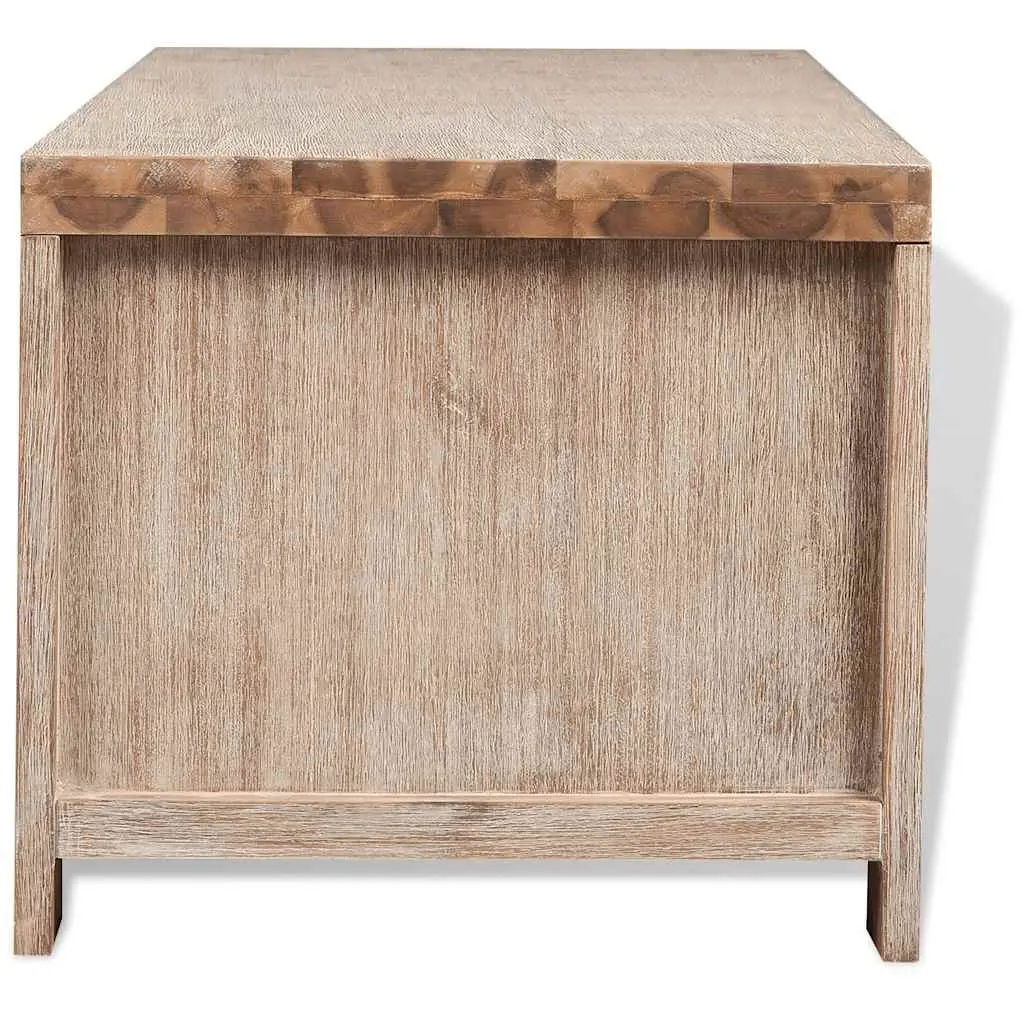TV Cabinet Rustic Brushed 140 x 38 x 40 cm Solid Acacia Wood