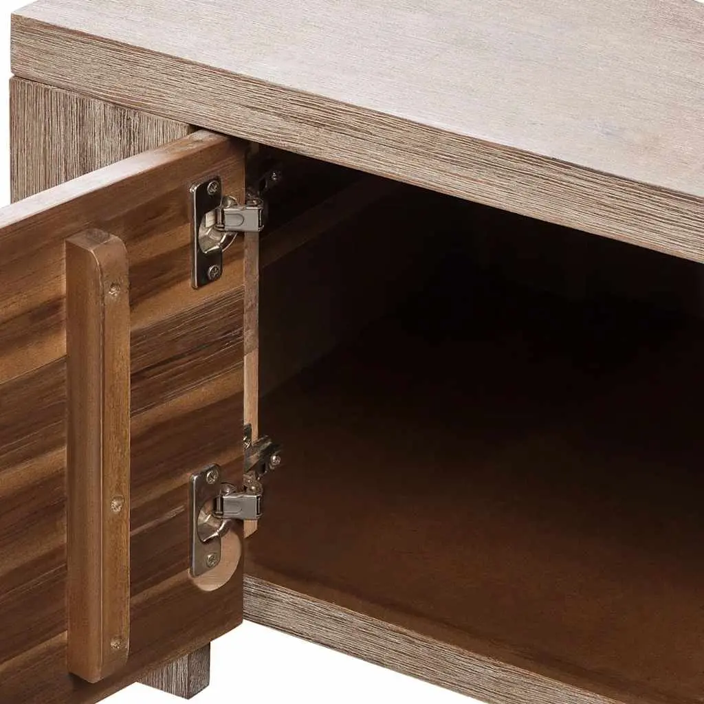 TV Cabinet Rustic Brushed 140 x 38 x 40 cm Solid Acacia Wood