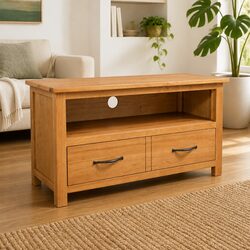 Rustic Brown Wooden TV Cabinet with Storage