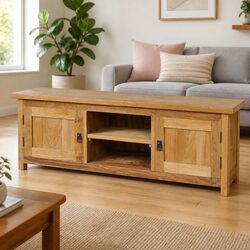 Solid Teak TV Cabinet with Colonial Style 120x30x40 cm