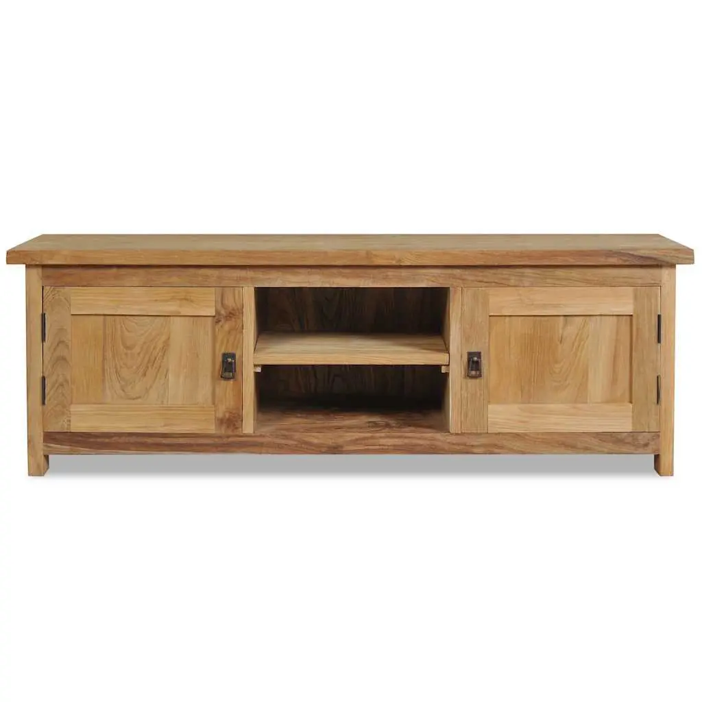 Solid Teak TV Cabinet with Colonial Style 120x30x40 cm
