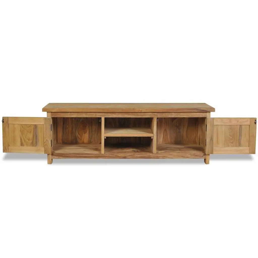 Solid Teak TV Cabinet with Colonial Style 120x30x40 cm