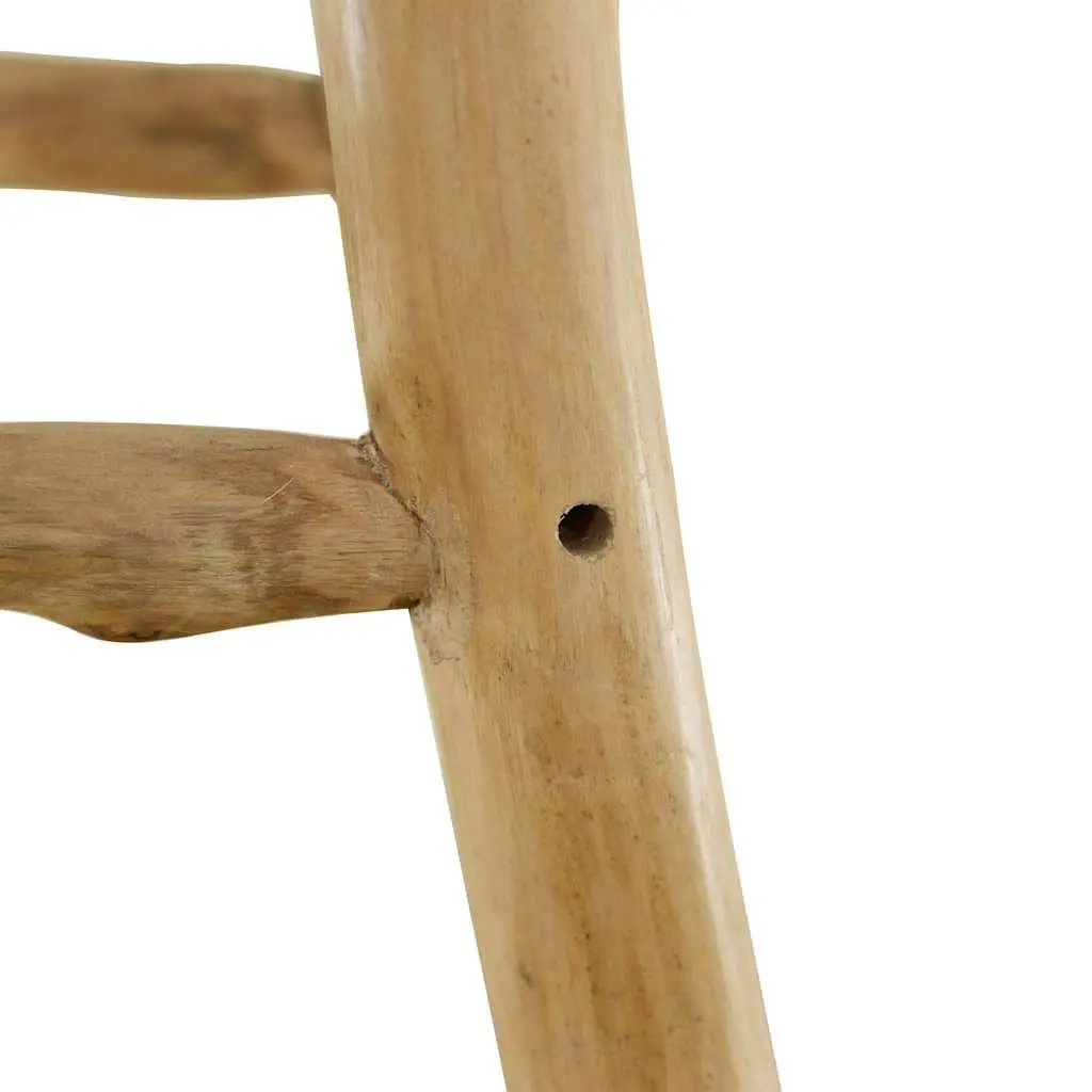 Rustic Brown Bar Stool with Goatskin Leather Seat