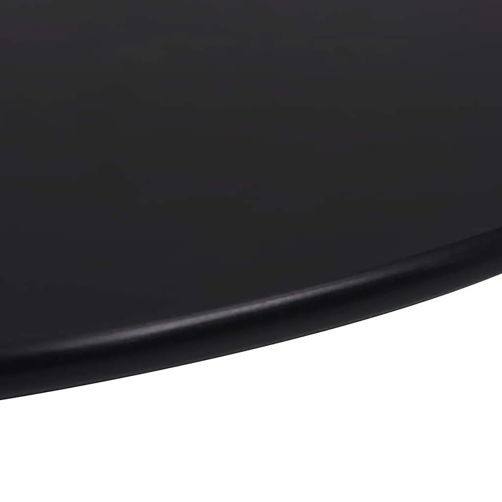 Round Black Tempered Glass Table Top 400mm for Dining Coffee and Garden Use