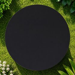 Black Tempered Glass Round Table Top 700mm
