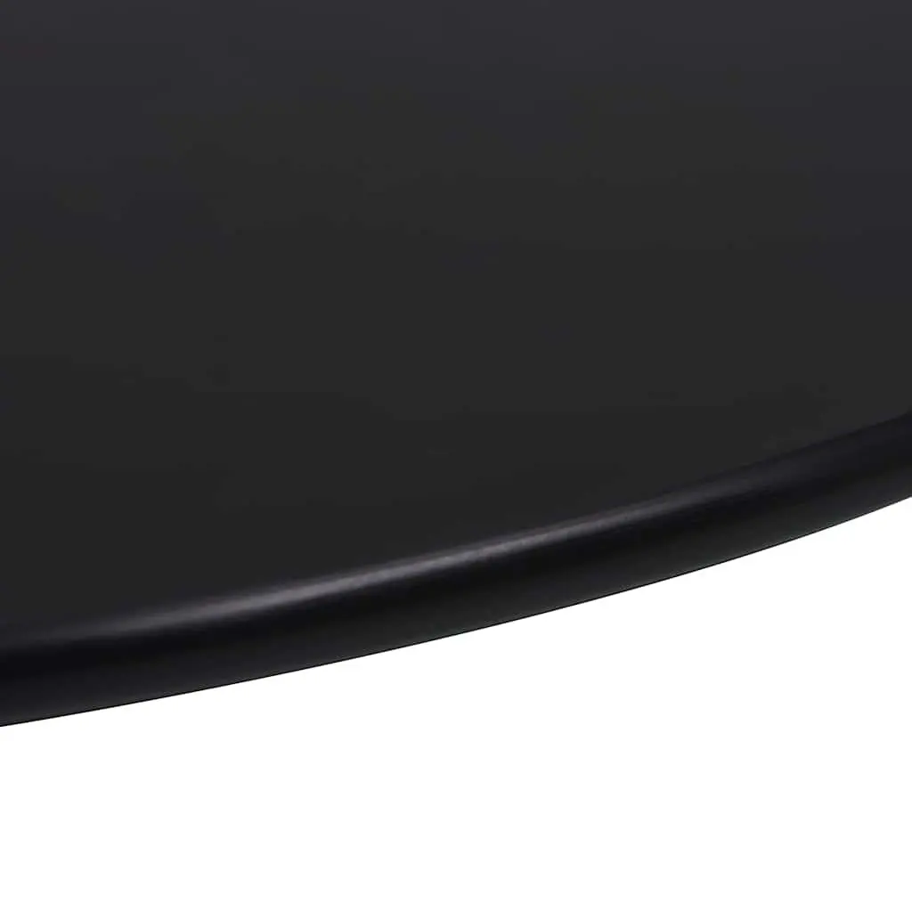 Round Tempered Glass Table Top 700mm Black Suitable for Dining Coffee Garden Use
