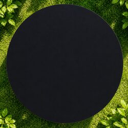 Black Round Tempered Glass Table Top 800mm