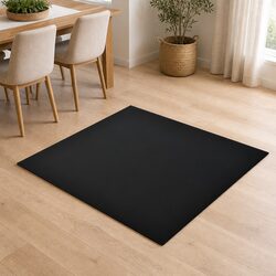 Square Black Tempered Glass Table Top 700x700mm