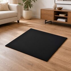 Square Black Tempered Glass Table Top 700x700mm