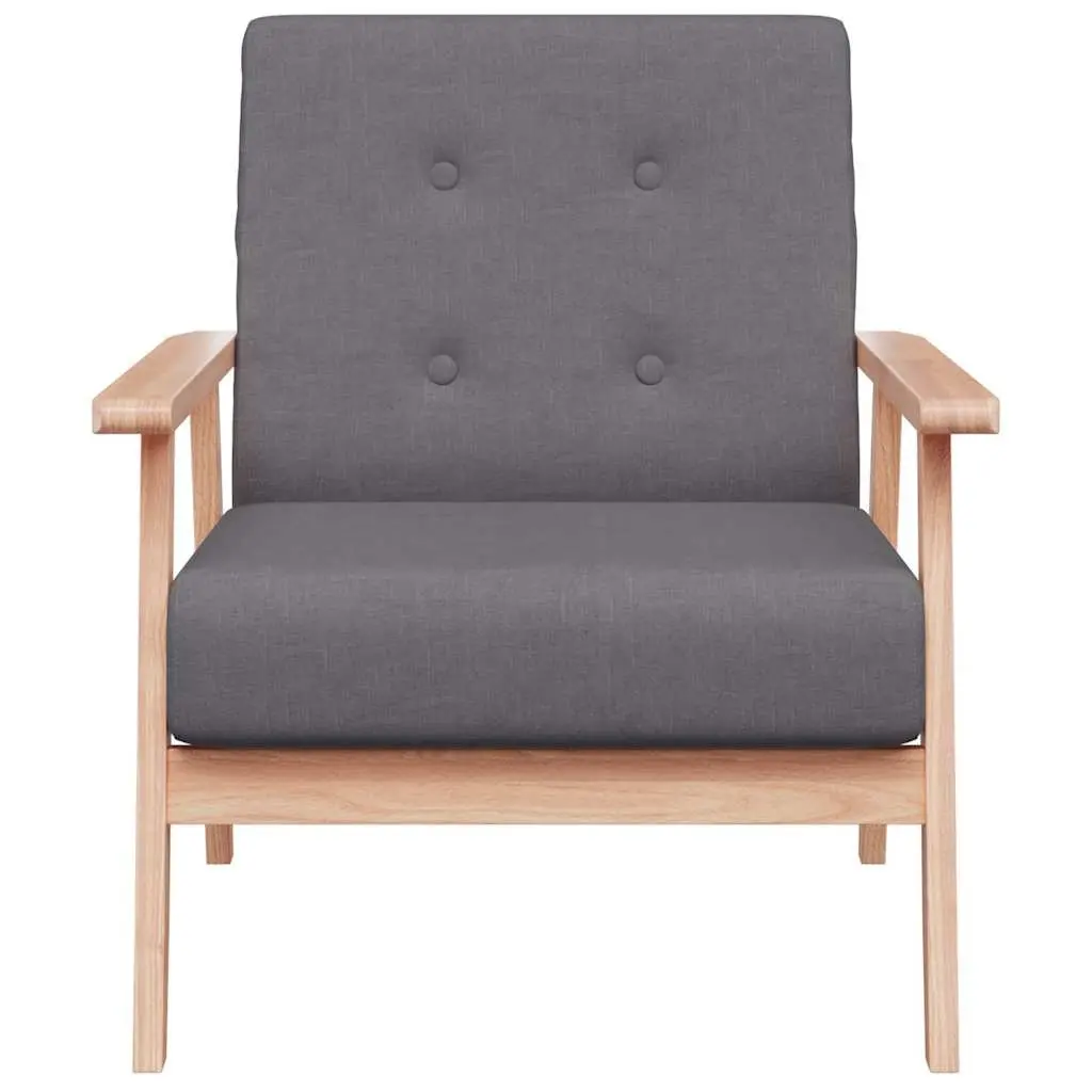 Dark Grey Fabric Armchair for Living Spaces