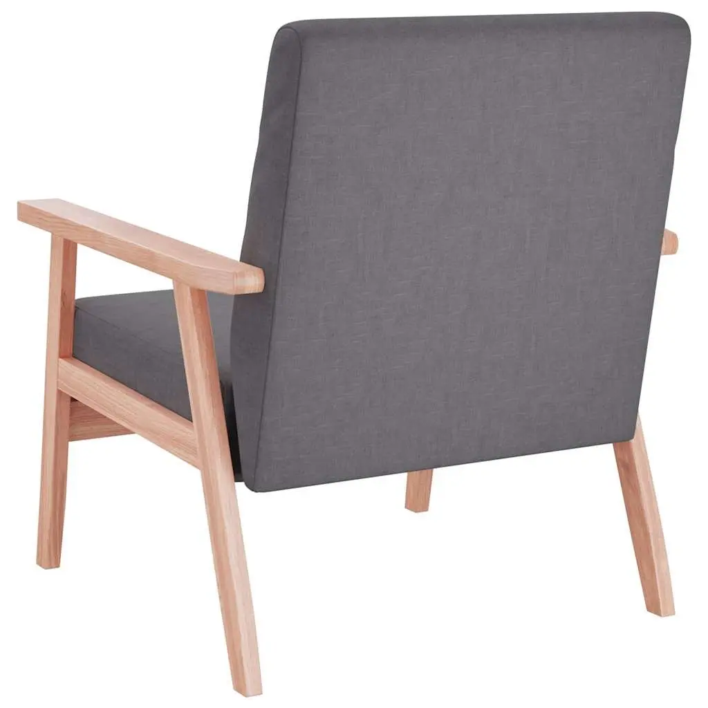 Dark Grey Fabric Armchair for Living Spaces