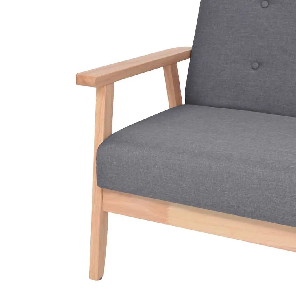 Dark Grey Fabric Armchair for Living Spaces