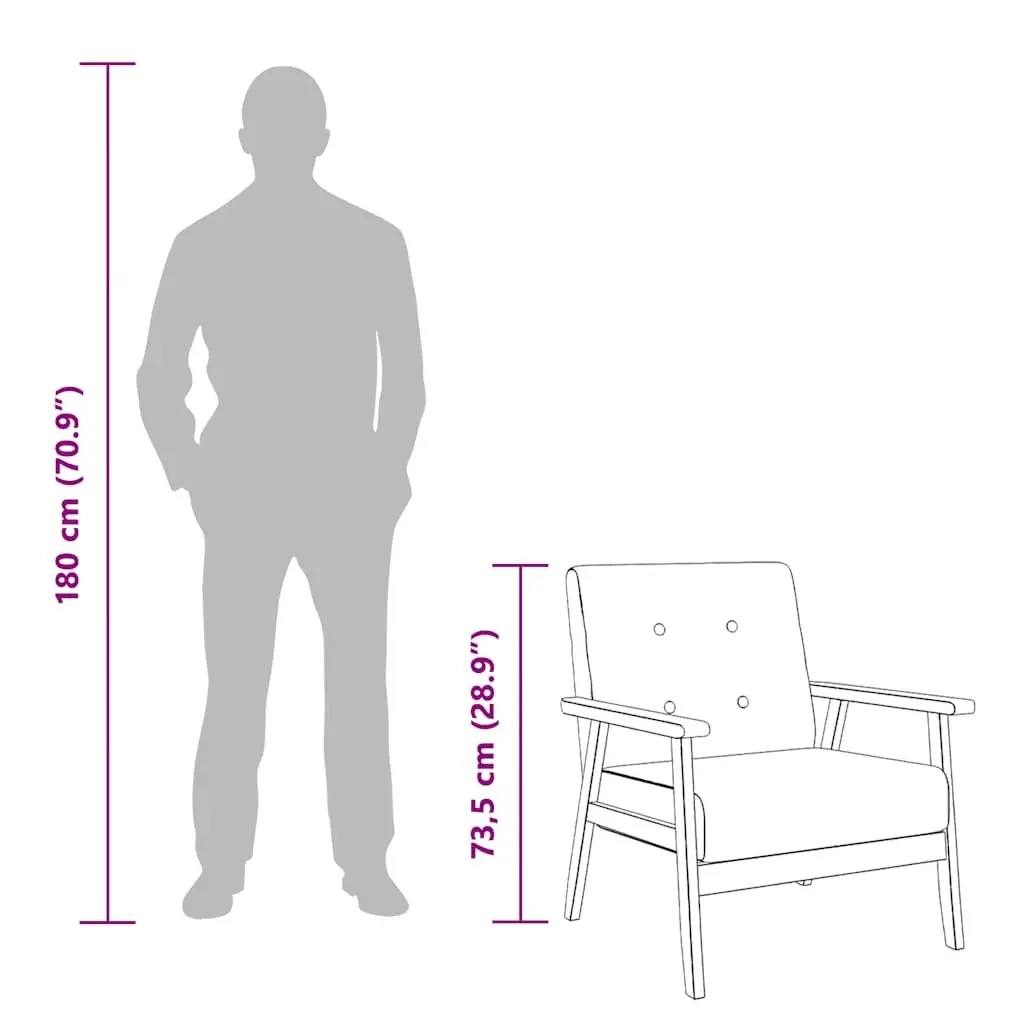 Dark Grey Fabric Armchair for Living Spaces