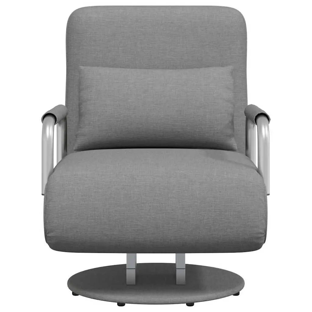 Grey Fabric Reclining Convertible Sofa Bed Swivel Chair Chaise Lounge