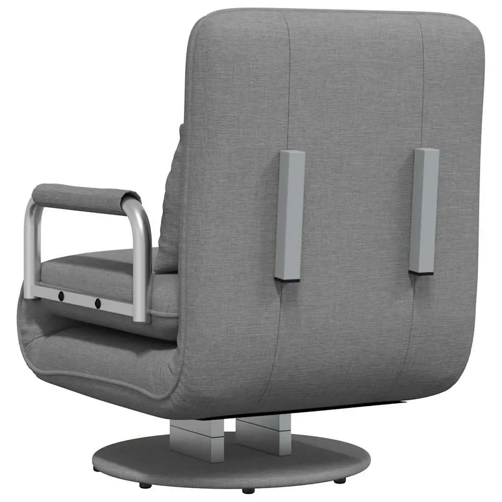 Grey Fabric Reclining Convertible Sofa Bed Swivel Chair Chaise Lounge