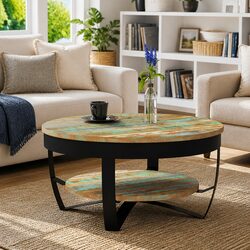 Handmade Solid Reclaimed Wood Coffee Table 65 cm