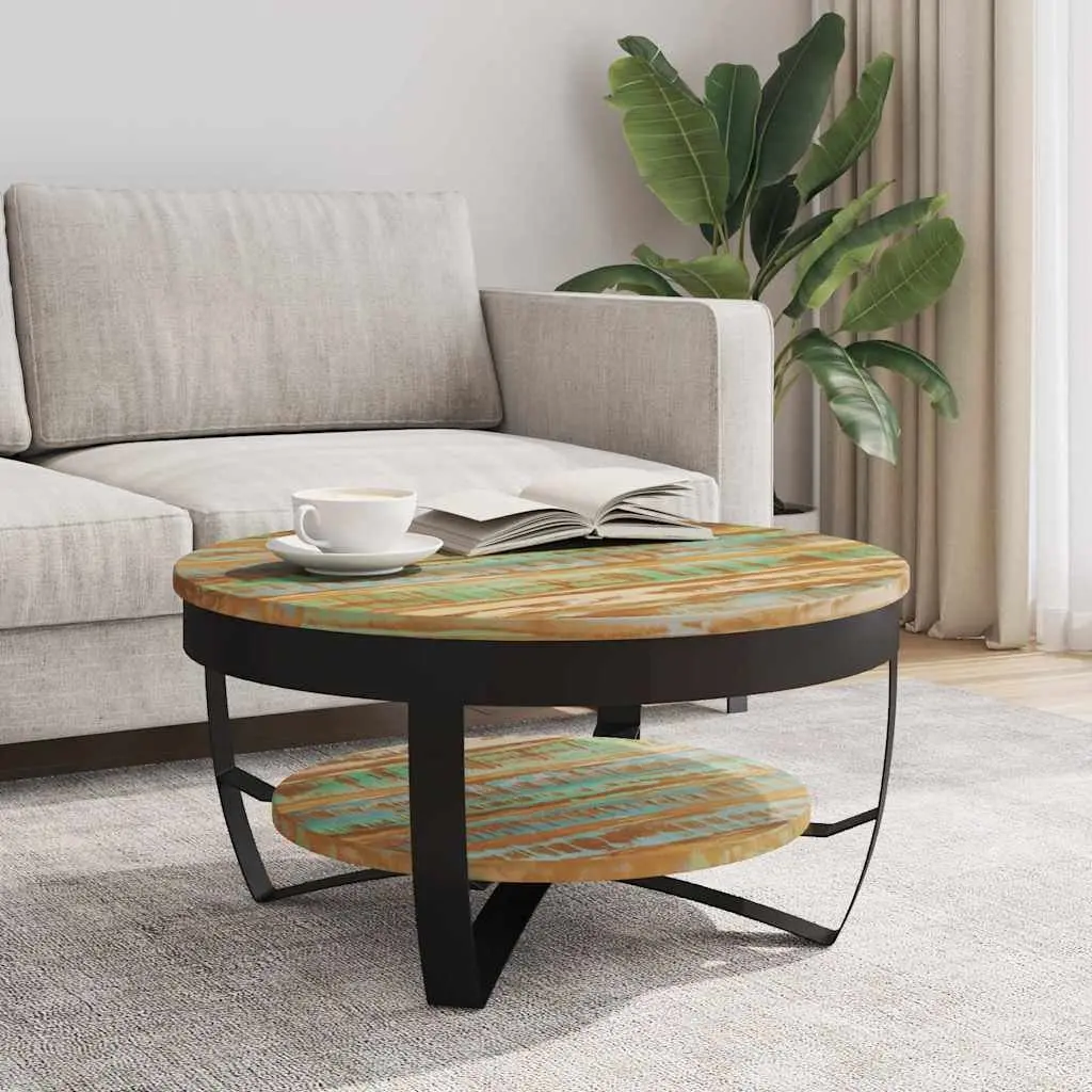Handmade Solid Reclaimed Wood Coffee Table 65 cm