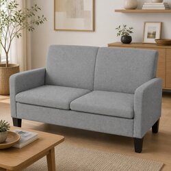 Comfortable 2-Seater Sofa in Grey for Cozy Living Rooms