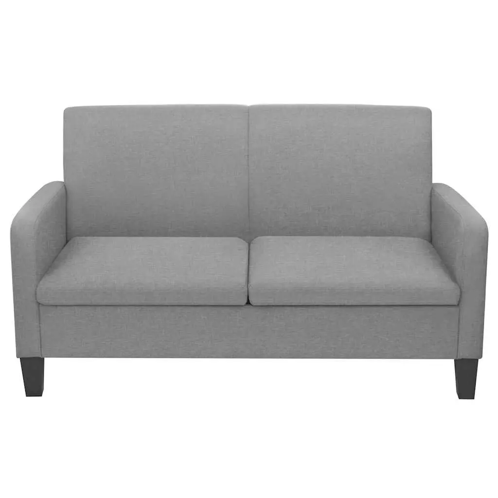 2-Seater Sofa Grey Lounge Couch Living Room Furniture Comfortable Settee 135cm