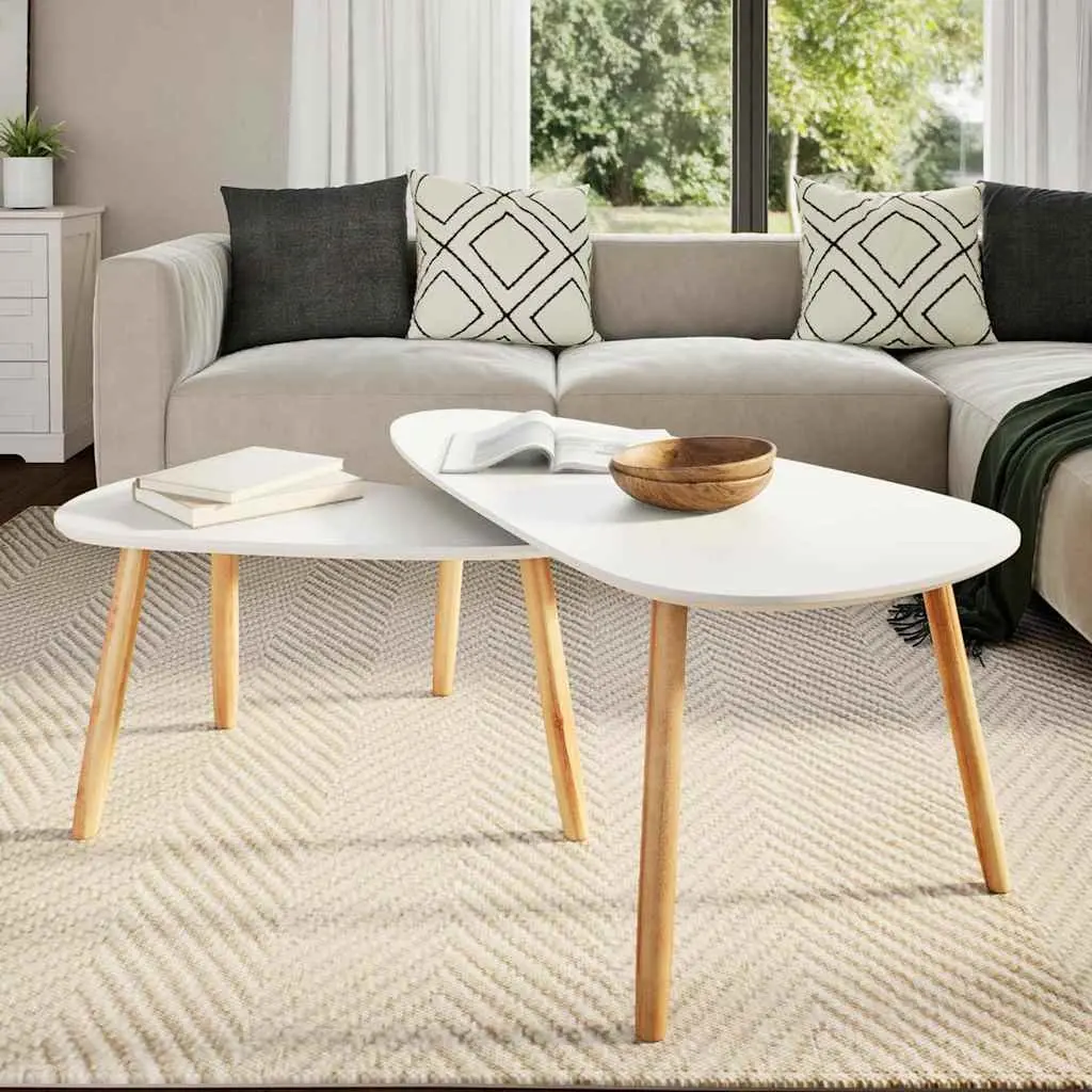 Scandinavian Style 2-Piece Coffee Table Set