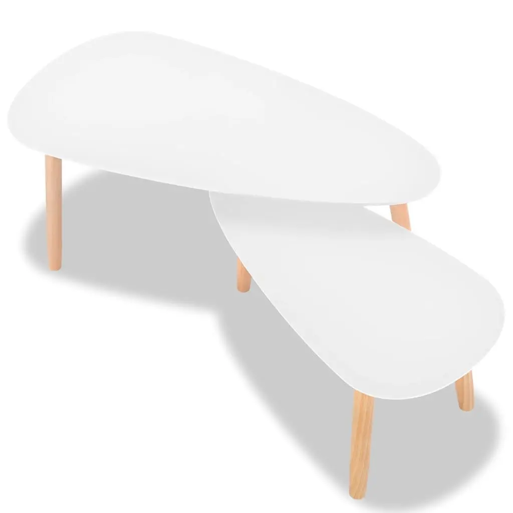 Scandinavian Style 2-Piece Coffee Table Set