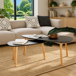 Scandinavian Style Coffee Table Set for Cozy Living Spaces