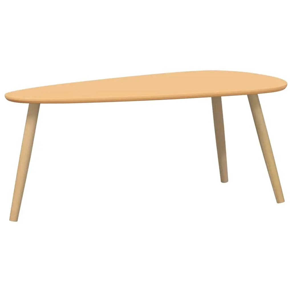Brown Solid Pinewood Coffee Table Set of 2