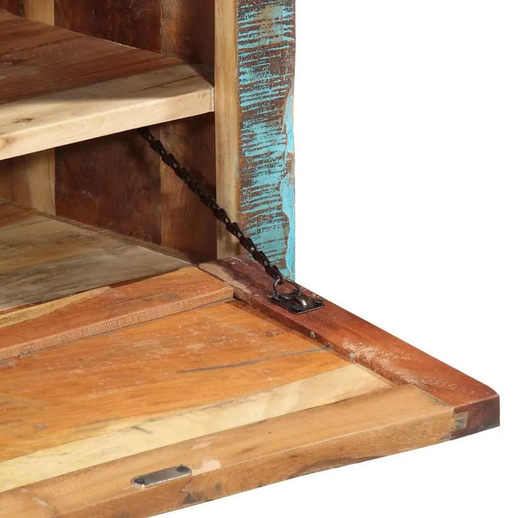 Reclaimed Wood Shoe Storage Bench for Entryway