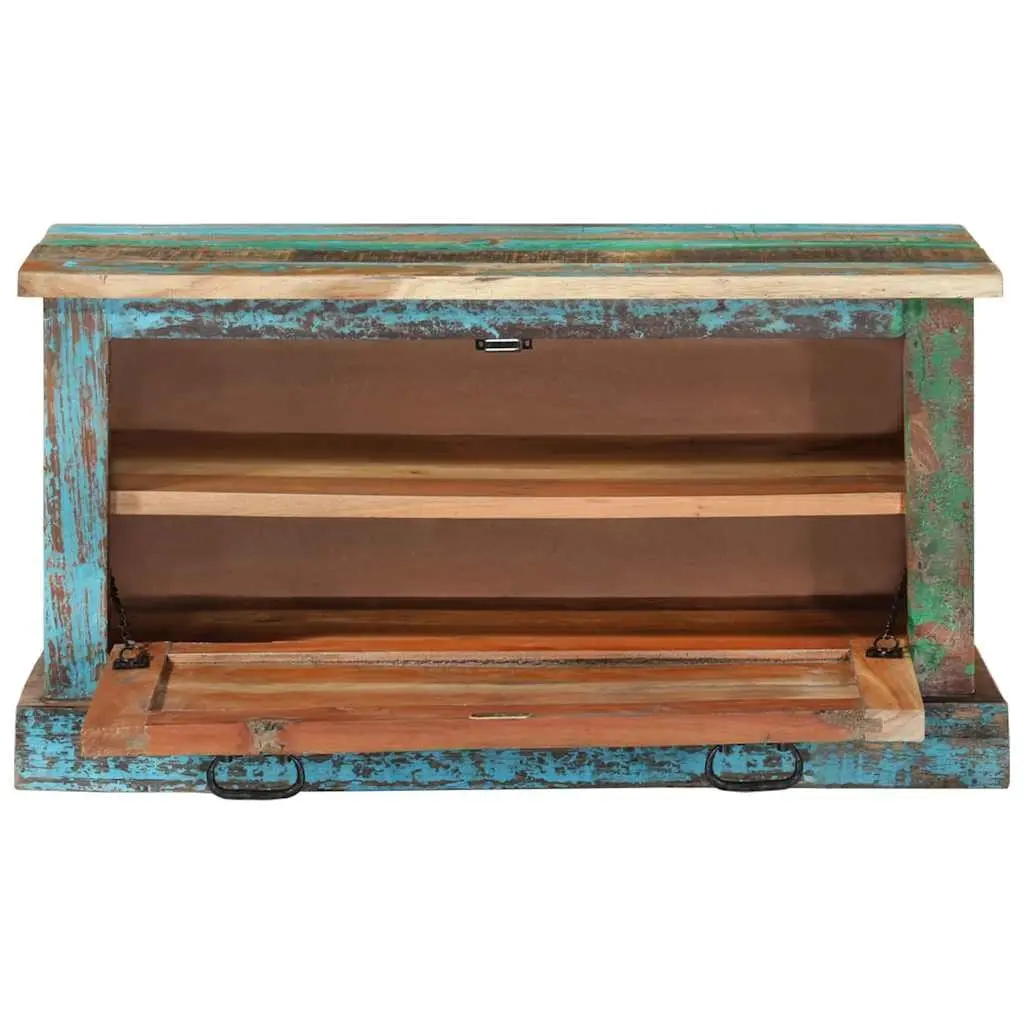 Reclaimed Wood Shoe Storage Bench for Entryway