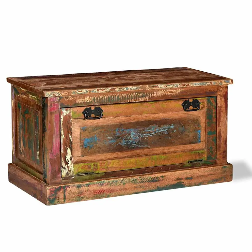 Reclaimed Wood Shoe Storage Bench for Entryway