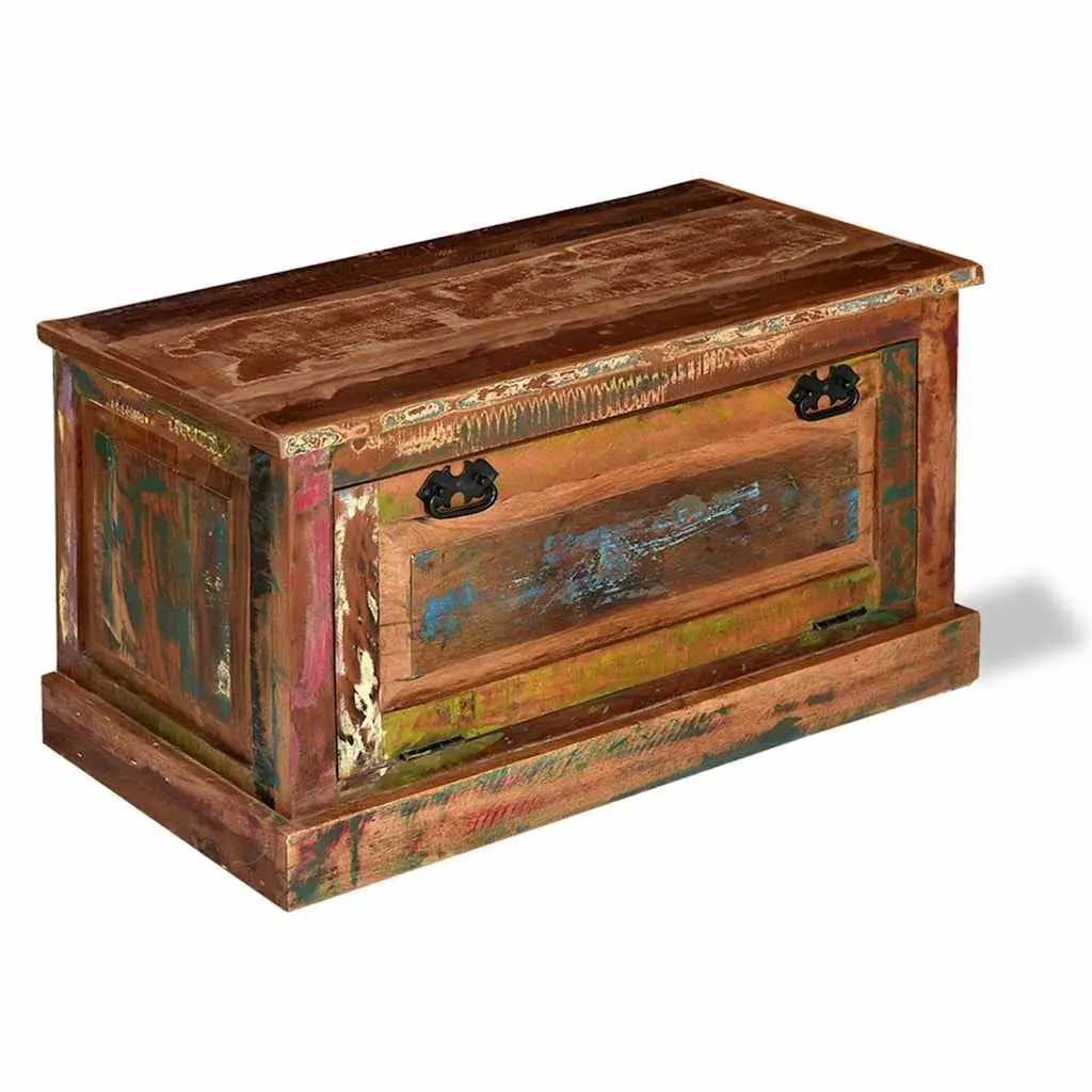 Reclaimed Wood Shoe Storage Bench for Entryway
