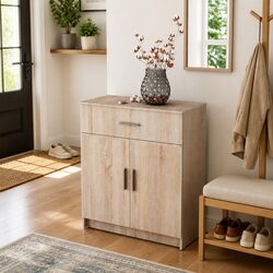Brown Engineered Wood Sideboard Storage Cabinet