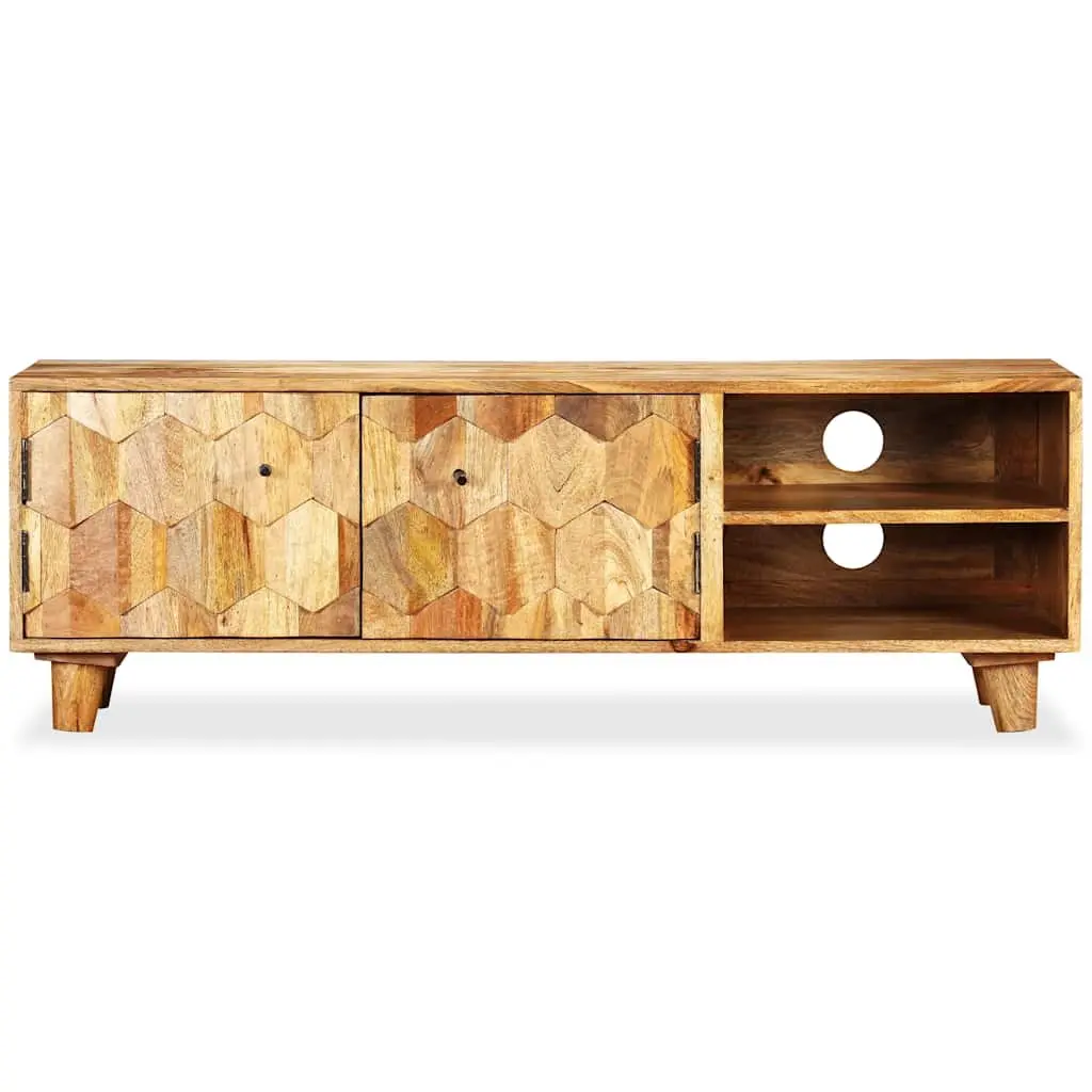 TV Cabinet Lowboard Brown 118x35x40cm Solid Mango Wood