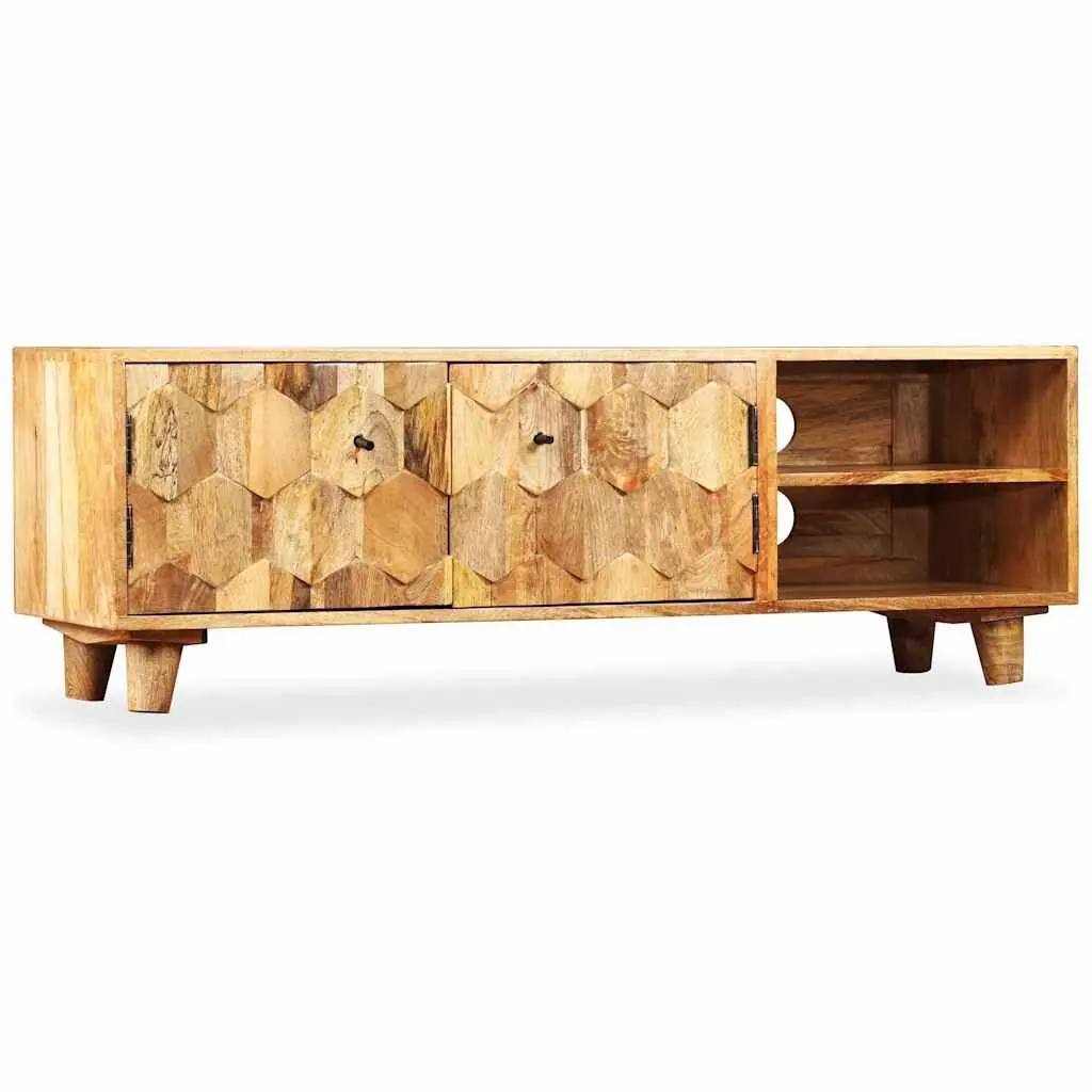 TV Cabinet Lowboard Brown 118x35x40cm Solid Mango Wood