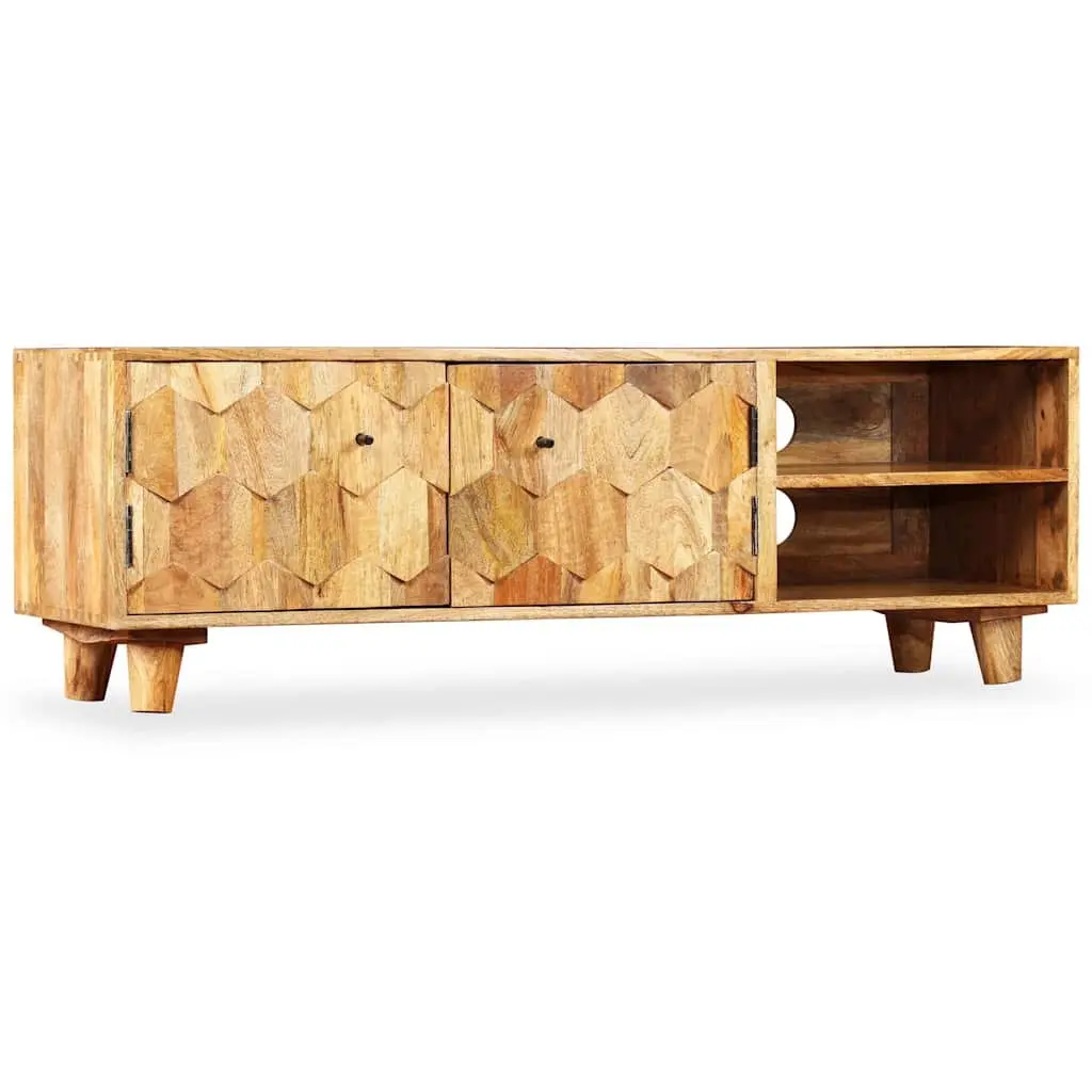 TV Cabinet Lowboard Brown 118x35x40cm Solid Mango Wood