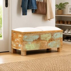 Cozy Storage Bench in Solid Reclaimed Wood