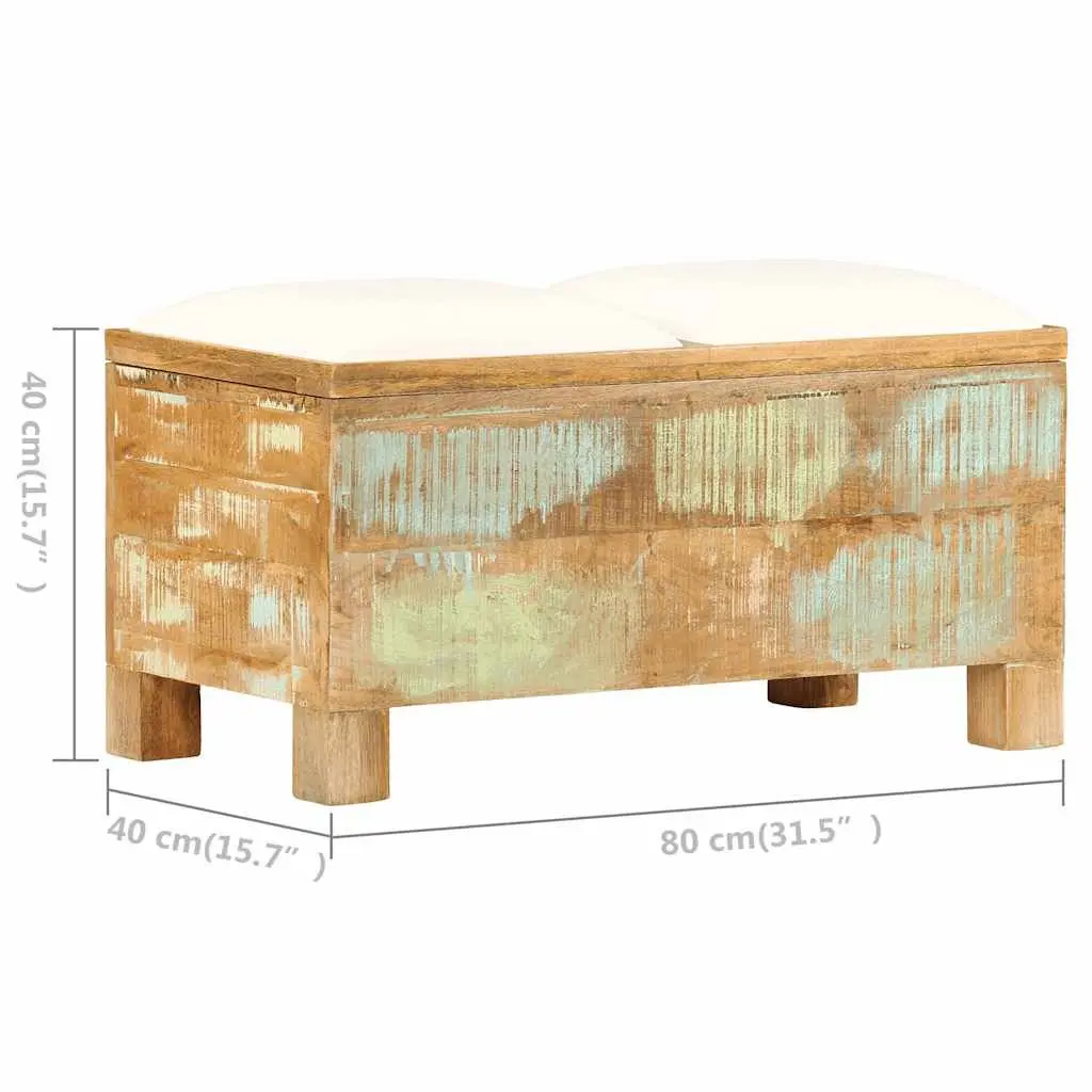 Storage Bench in Solid Reclaimed Wood