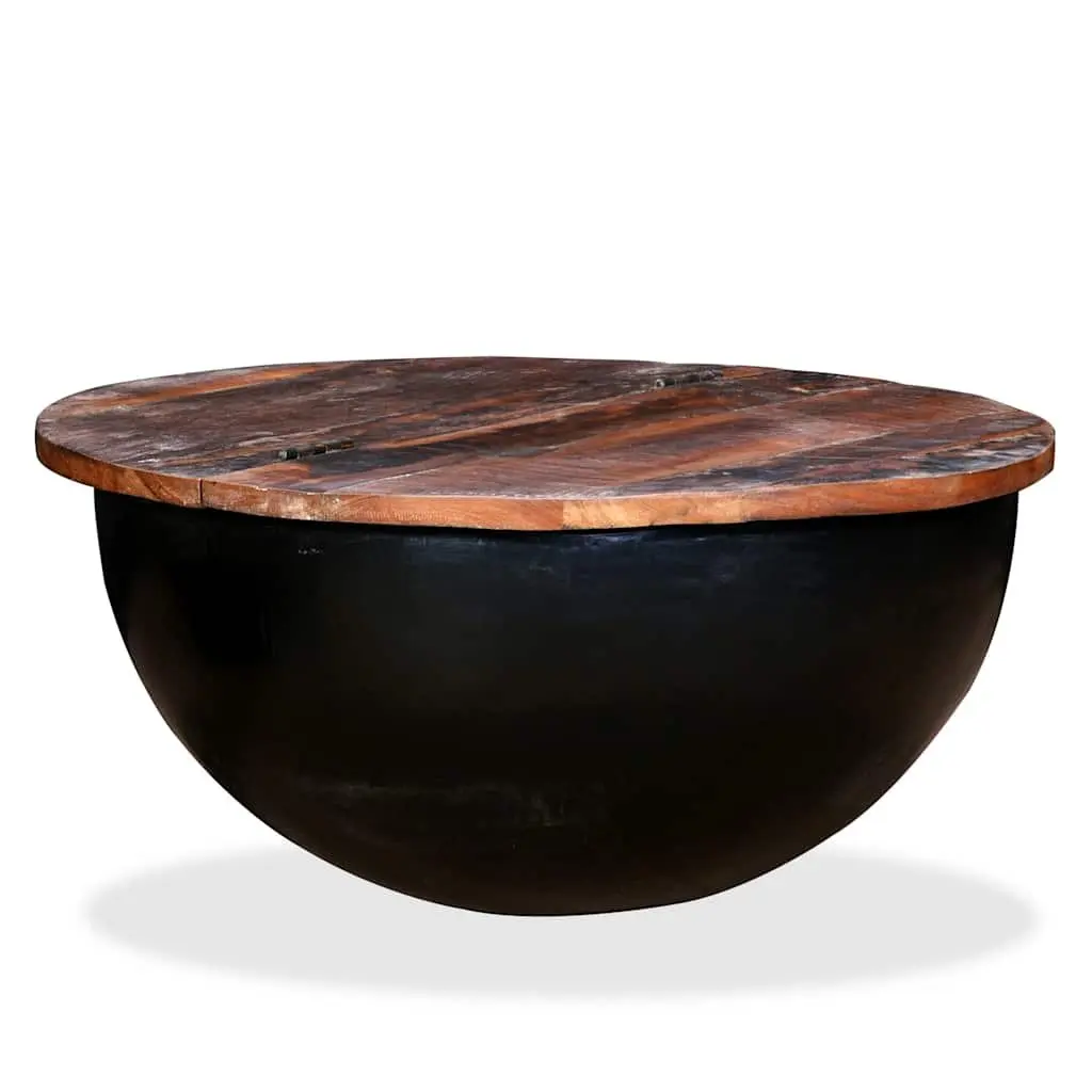 Coffee Table with Concealed Storage and Reclaimed Wood