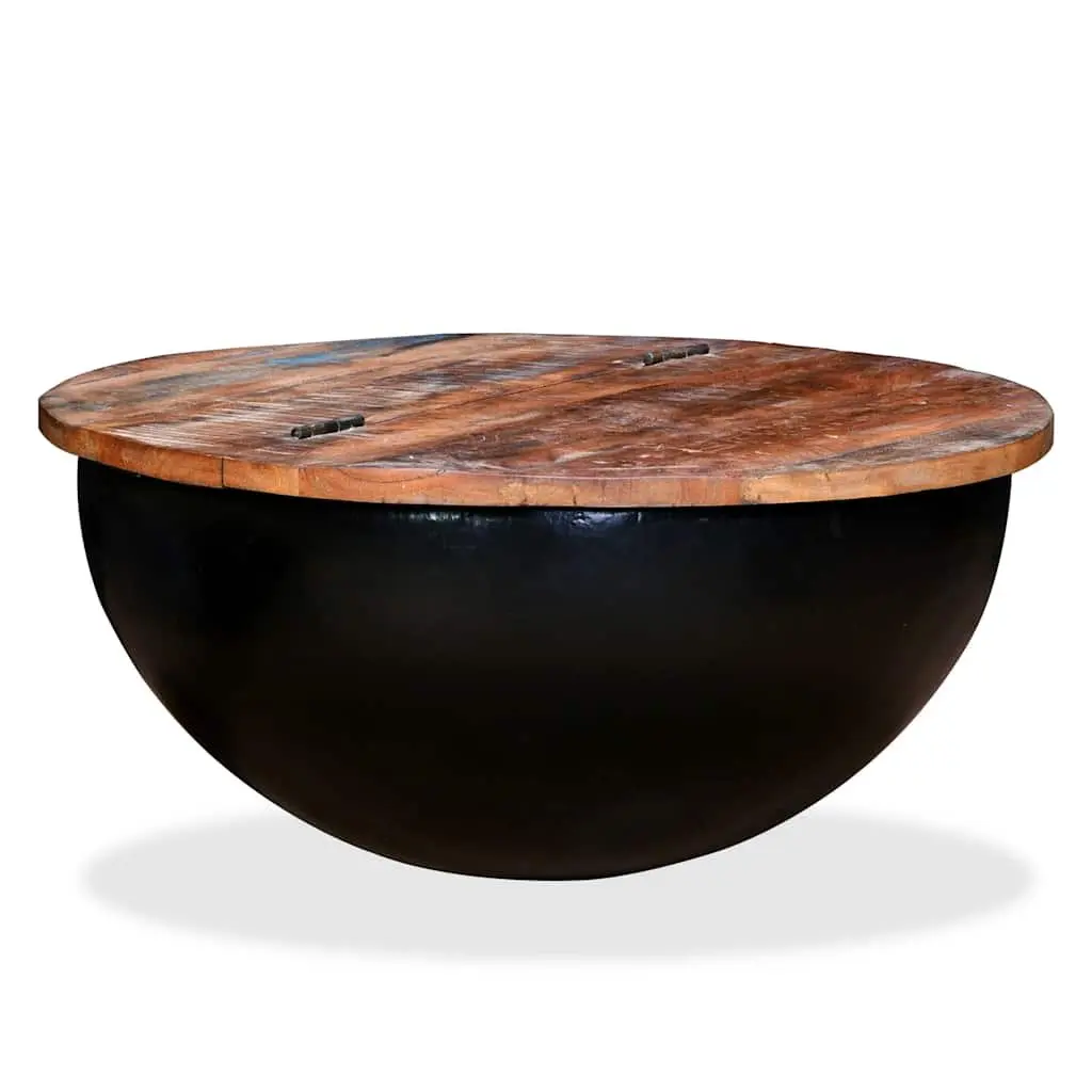 Coffee Table with Concealed Storage and Reclaimed Wood