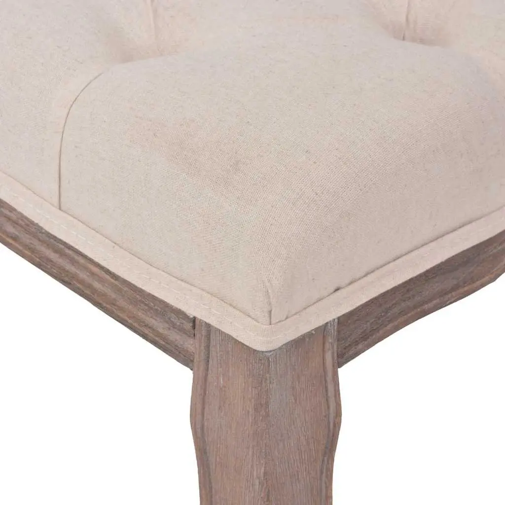 Cream White Padded Storage Bench