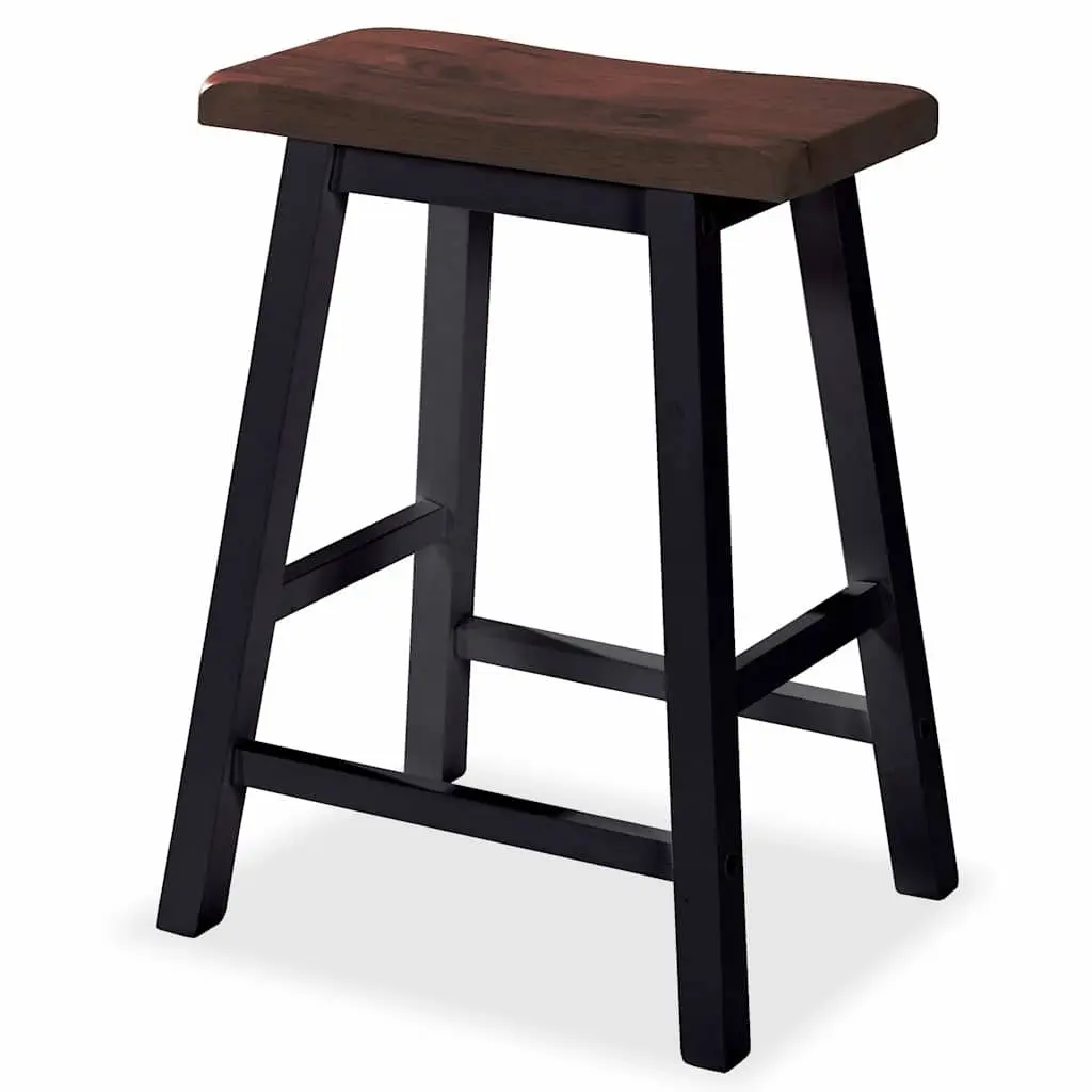 3-Piece Black Bar Set with Table and Stools
