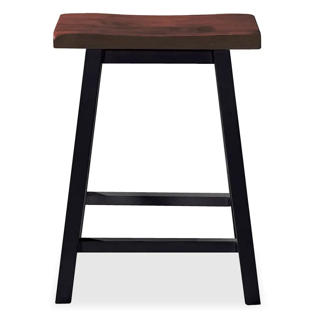 3-Piece Black Bar Set with Table and Stools