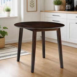 Cozy Round Drop-Leaf Dining Table for Compact Spaces