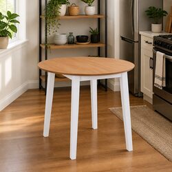 Round Drop-Leaf Dining Table for Cozy Spaces