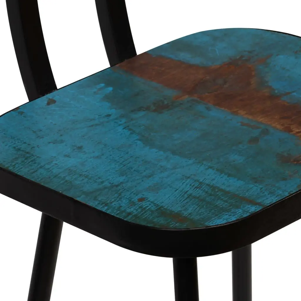 Bar Stools 4 pcs Reclaimed Wood Bar Chairs Kitchen Counter Stools Pub Seating