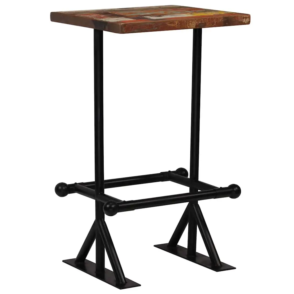 3 Piece Bar Set Industrial Retro Reclaimed Wood Table and Chairs